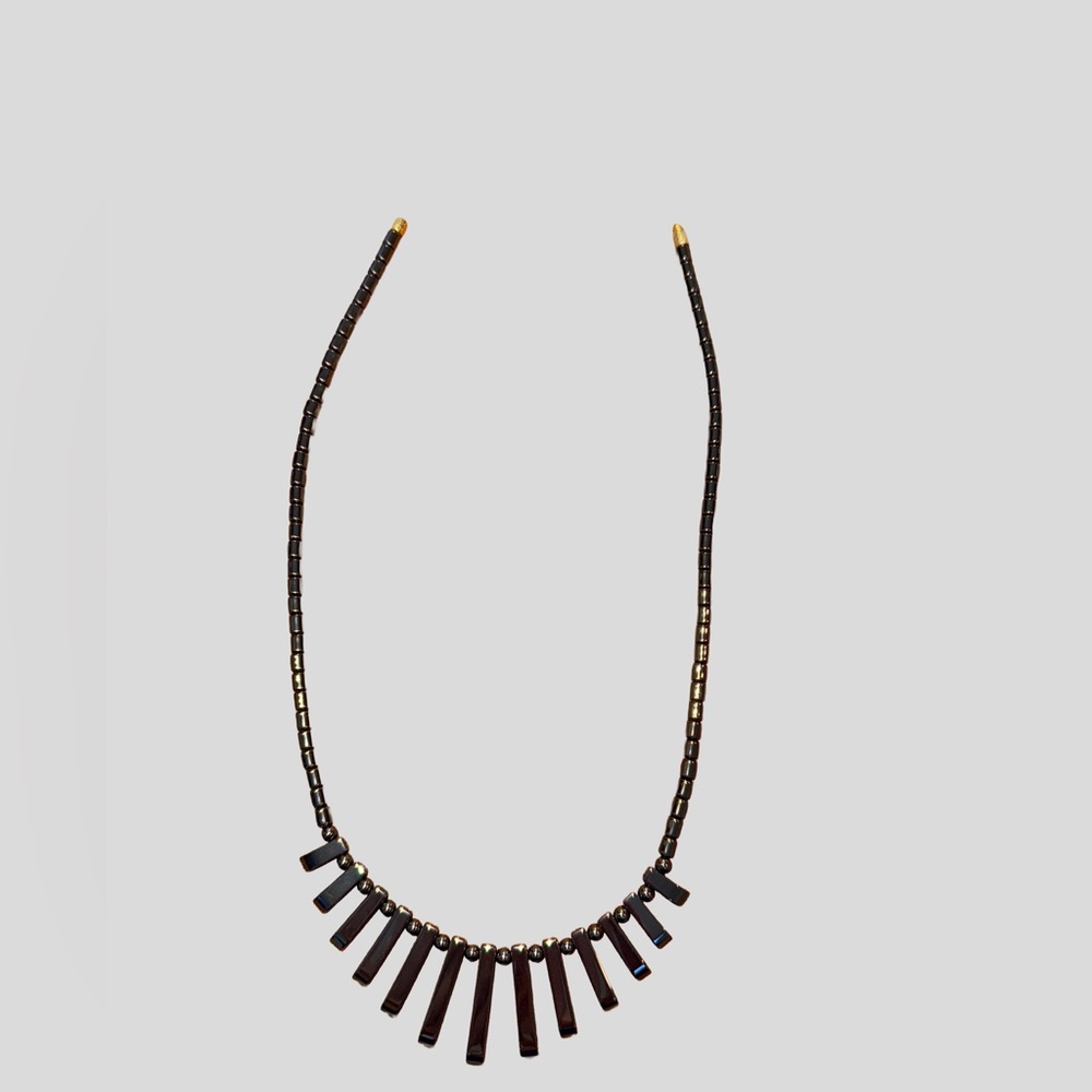 Chic Black Beaded Necklace